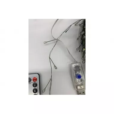 Гирлянда Роса на катушке фейерверк - мишура от USB, 20м, 600LED + пульт Белый Гирлянда Роса на катушке фейерверк - мишура от USB, 20м, 600LED + пульт Белый