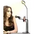 Набір блогера 3в1 Гнучкий штатив з Led кільцем Ring Light + тримачі для телефону та мікрофона на підставці