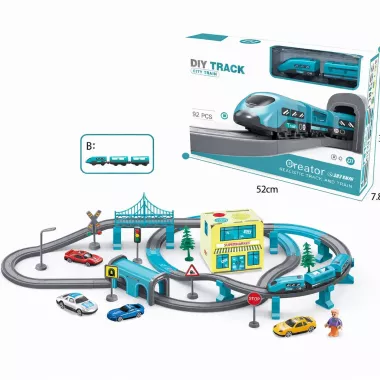 Игровой набор Железная дорога с электропоездом 92 детали