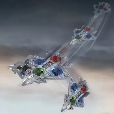 Літак винищувач на радіоуправлінні, з підсвічуванням, від USB, CZ35 / Радіокерований літак / Літак на пульті /