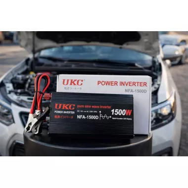 Автомобильный инвертор 1500 Вт, 12–220 В, 2×USB, чистый синус / Преобразователь напряжения / Инвертор для котла и техники Автомобильный инвертор 1500 Вт, 12–220 В, 2×USB, чистый синус / Преобразователь напряжения / Инвертор для котла и техники