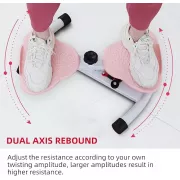 Напольный тренажер мини-степпер с эспандерами для дома (XY-016)