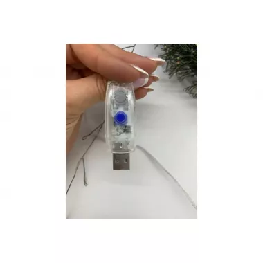 Гирлянда Роса на катушке фейерверк - мишура от USB, 20м, 600LED + пульт Мультик