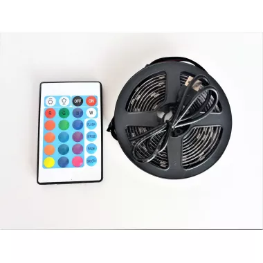 Стрічка світлодіодна RGB 5050 2м з пультом для підсвічування телевізора, монітора, меблів від USB