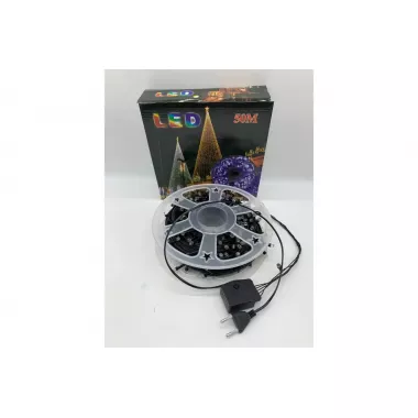 Гирлянда нить на катушке, от сети, 50м, 240LED, теплый белый/ Светодиодная LED гирлянда на елку