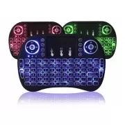 Беспроводная мини клавиатура, русская с тачпадом и подсветкой UKC i8 2.4G для Smart TV, клавиатура пульт