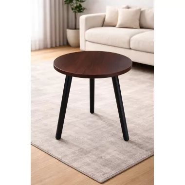 Столик интерьерный круглый DASH-1201 40х40х55 см Темное-Дерево Столик интерьерный круглый DASH-1201 40х40х55 см Темное-Дерево