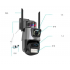 Уличная охранная поворотная 4G камера Dual Lens Zoom 8MP сирена, зум