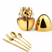 Столовые приборы из нержавеющей стали EGG 24 шт Gold