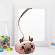 Лампа настольная на гибкой ножке с органайзером для ручек и подставкой телефона Quite Light Deer с точилкой карандашей, питание от USB