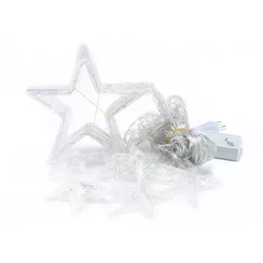 Світлодіодна гірлянда штора зорепад 138LED (гірлянда із зірками): довжина 2,5м (білий колір)