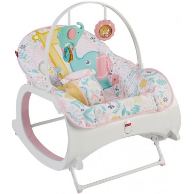 Детское кресло-качалка Fisher Price / Детский шезлонг с музыкальной подвеской и регулируемой спинкой