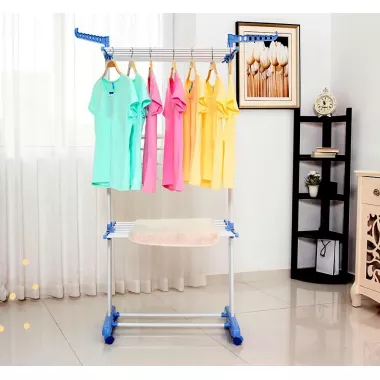 Сушилка для вещей Складная сушилка для белья Garment Rack With Wheels
