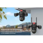 Видеокамера 4G IP66 4G 12mp (JE-190-2) 4 экранные 360-градусные камеры IP-камера четыре объектива