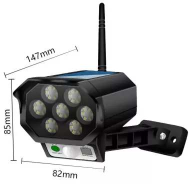 Уличный фонарь / Муляж камеры видеонаблюдения с датчиком движения и солнечной панелью BK-36