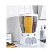 Белый Диспенсер для круп вращающийся с дозатором