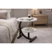 Двухъярусный мраморный кофейный столик DASH-64229 40х30х60 см