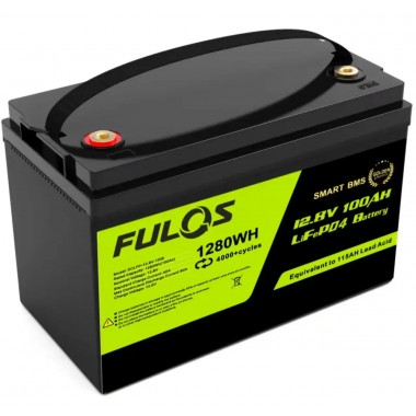 Аккумулятор BATTERY liFePo FULOS 12V 100Ah для дома, квартиры, ИБП и солнечных электростанций