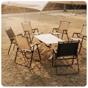 Стул STD-04 складной, металл+ткань В760*Ш500*Д510мм чёрный