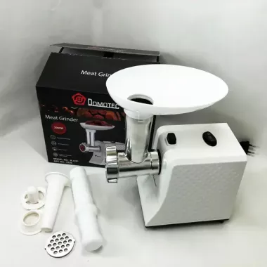 Мясорубка электрическая domotec r3391 2000w, мощная компактная мясорубка для дома, мясорубка 3 в 1