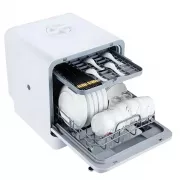 Портативная посудомоечная машина с двойным водоснабжением,горячей сушкой воздуха, УФ-стерилизацией,сенсорным управлением, 3 программы ,5 литров