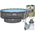 Каркасный круглый бассейн 549х132 см на 26 000 л с фильтр-насосом, лестницей, тентом Bestway 561KC Каркасный круглый бассейн 549х132 см на 26 000 л с фильтр-насосом, лестницей, тентом Bestway 561KC
