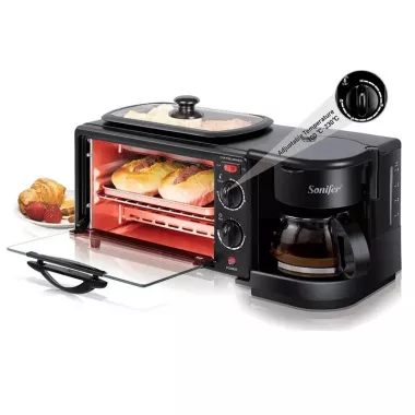 Электрическая духовка 3в1 Domotec MS-5308В Кофеварка Сковорода 9 л 4500w Электрическая духовка 3в1 Domotec MS-5308В Кофеварка Сковорода 9 л 4500w