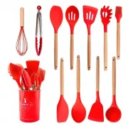 Набор кухонных принадлежностей силиконовый Kitchen Set RB-2239 черный(12 предметов)