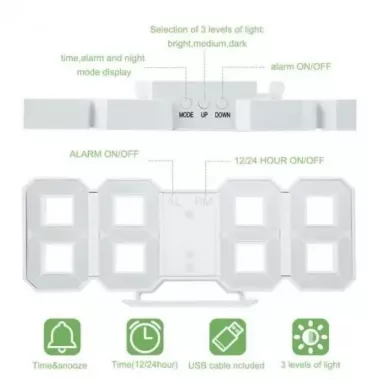 Электронные настольные часы с будильником и термометром VST-883 Зеленые Электронные настольные часы с будильником и термометром VST-883 Зеленые