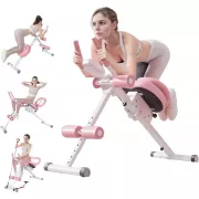 Тренажер напольный (myj) для пресса и ног, с резинками MM3000 Розовый