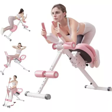 Тренажер напольный (myj) для пресса и ног, с резинками MM3000 Розовый Тренажер напольный (myj) для пресса и ног, с резинками MM3000 Розовый