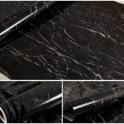 Самоклеящаяся пленка Supretto Мрамор 5Mх0. 60M Черная