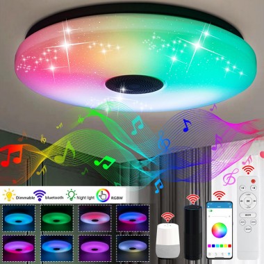 38см світлодіодний RGB світильник стельовий bluetooth + пульт дистанційного керування 38см світлодіодний RGB світильник стельовий bluetooth + пульт дистанційного керування