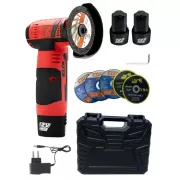 Аккумуляторная мини болгарка в кейсе 2АКБ +5 дисков RED