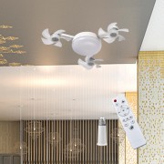 Светодиодная потолочная люстра-вентилятор AY1055 / LED лампа с вентилятором в патрон / Потолочный светильник-вентилятор 50W