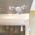 Светодиодная потолочная люстра-вентилятор AY1055 / LED лампа с вентилятором в патрон / Потолочный светильник-вентилятор 50W
