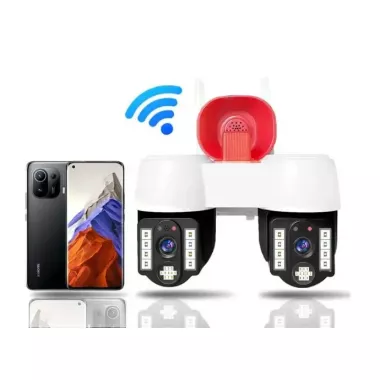 Высокопроизводительная камера видеонаблюдения с двумя направлениями движения, WIFI, горизонтальное вращение на 360° и вертикальное на 90°, водонепроницаемая, ночное видение, датчик движения,4M, x10, V