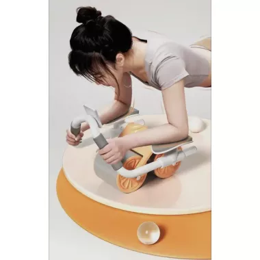 Тренажер для пресса / Колесо для спорта / Ролик для пресса с возвратным механизмом Синяя