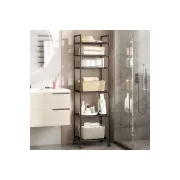 Полиця етажерка TVT-02 6 ярусів 170х42х32см Чорна