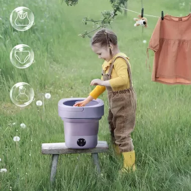 Портативная мини складная ультразвуковая стиральная машинка на 12L Портативная мини складная ультразвуковая стиральная машинка на 12L