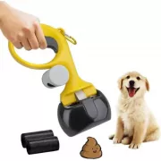 Автоматический совок для уборки Pooper Scooper 25 x 11 x 9 см / Щипцы для уборки с карабином и мешками в комплекте