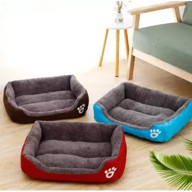 Лежанка - пуфик для кошек и собак Голубая S(40*25)