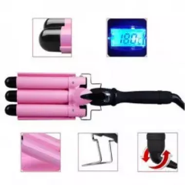 Тройная плойка для волос Gemei GM 1956 дисплеем Тройная плойка для волос Gemei GM 1956 дисплеем