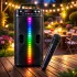 Портативная беспроводная Bluetooth колонка-караоке TTD-2806 RGB-подсветка, микрофон, пульт ДУ