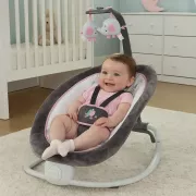 Дитяче крісло-гойдалка для новонароджених до 9 кг, (74х74х48см), 6917, Рожевий