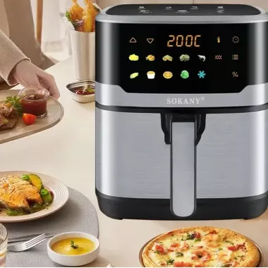 Аерофритюрниця Sokany SK 10085 2200W Аерогриль безмасляна мультипіч для приготування без олії  12л з сенсорним керуванням