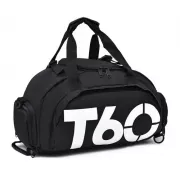 Спортивная сумка для спортивных вещей черного цвета T60 Сумка-рюкзак спортивная на 35 л