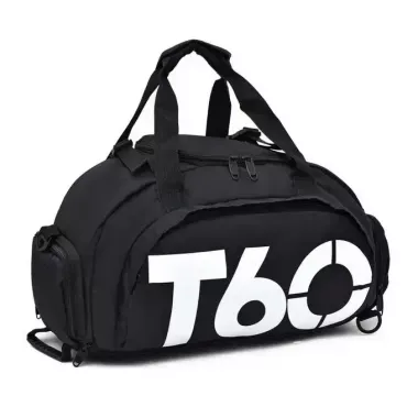 Спортивная сумка для спортивных вещей черного цвета T60 Сумка-рюкзак спортивная на 35 л
