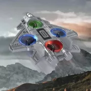 Літак винищувач на радіоуправлінні, з підсвічуванням, від USB, CZ35 / Радіокерований літак / Літак на пульті /