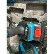 Комплект аккумуляторная болгарка и аккумуляторный гайковерт в комплекте 2 АКБ 48v 6.0ah с зарядкой Синий